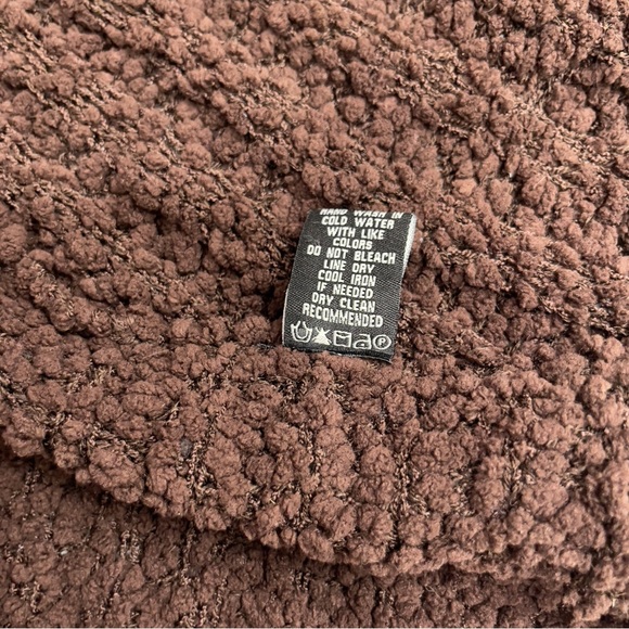 BCBG MAXAZRIA Brown Bourke Knit Cardigan Sweater Crochet Back Size Small - Picture 8 of 8